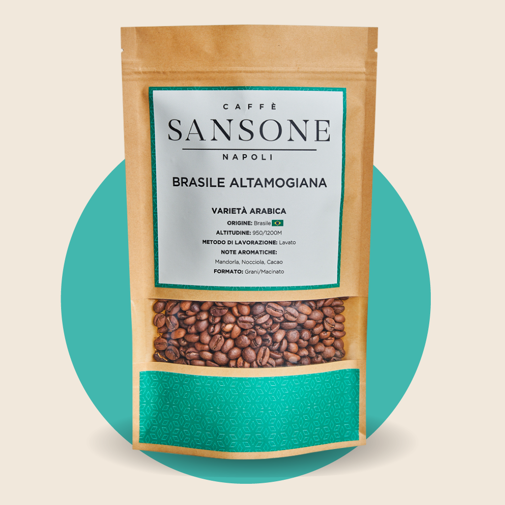 Caffè Arabica Brasile Altomogiana in grani - Caffè Sansone - Microtorrefazione Napoli
