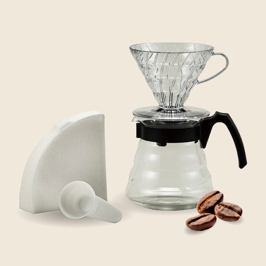 Hario V60 Pour Over Kit - Dripper Caffè Filtro con Filtri