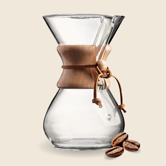 Chemex 6 Tazze - Caffettiera Pour Over in Vetro Borosilicato