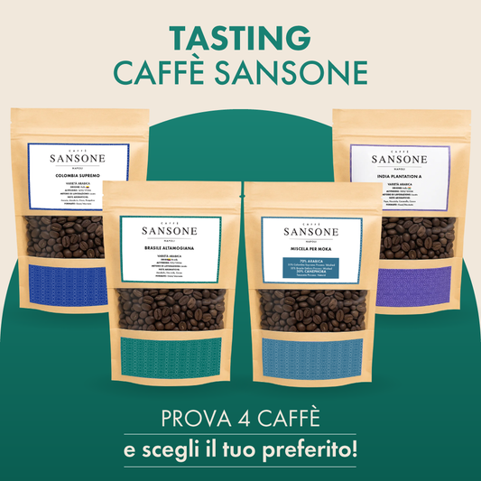 Tasting Box Caffè Sansone - 4 Origini Specialty da 130g | Degustazione Caffè