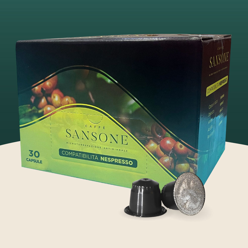 30 Capsule Caffè Sansone Compatibili Nespresso - Miscela Intensa