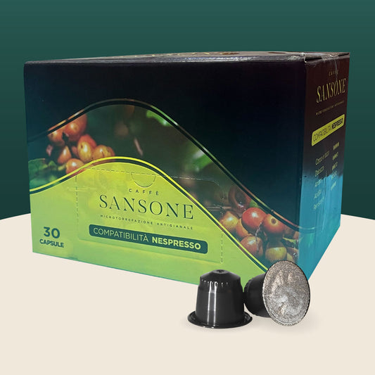 30 Capsule Caffè Sansone Compatibili Nespresso - Miscela Intensa