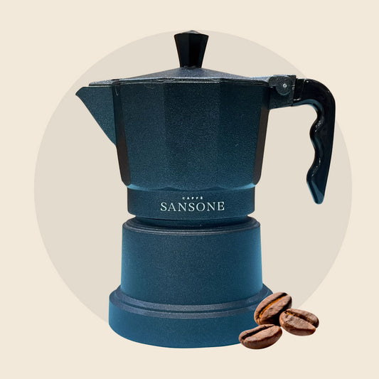 Moka Caffè Sansone Nera – Caffettiera in Alluminio 3 Tazze
