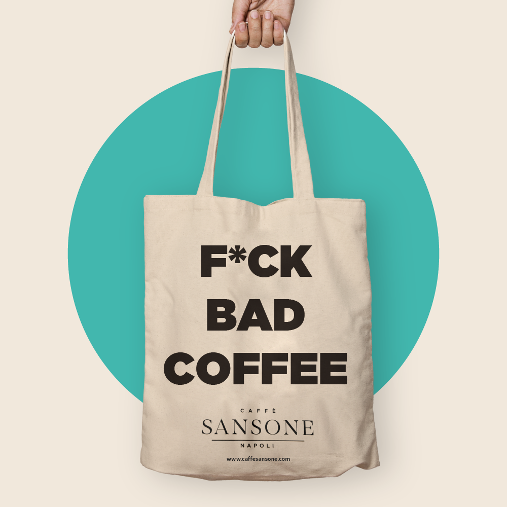 Shopper Tote Bag F*ck Bad Coffee - Caffè Sansone